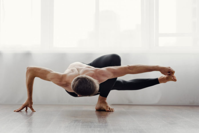 Morning yoga exercise
