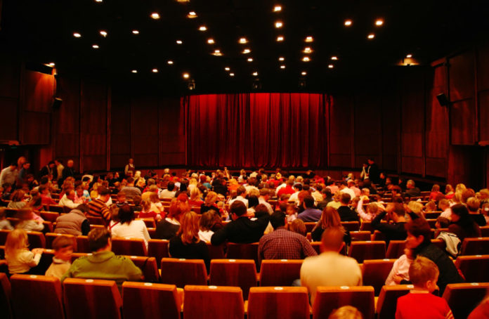 At cinema before seance