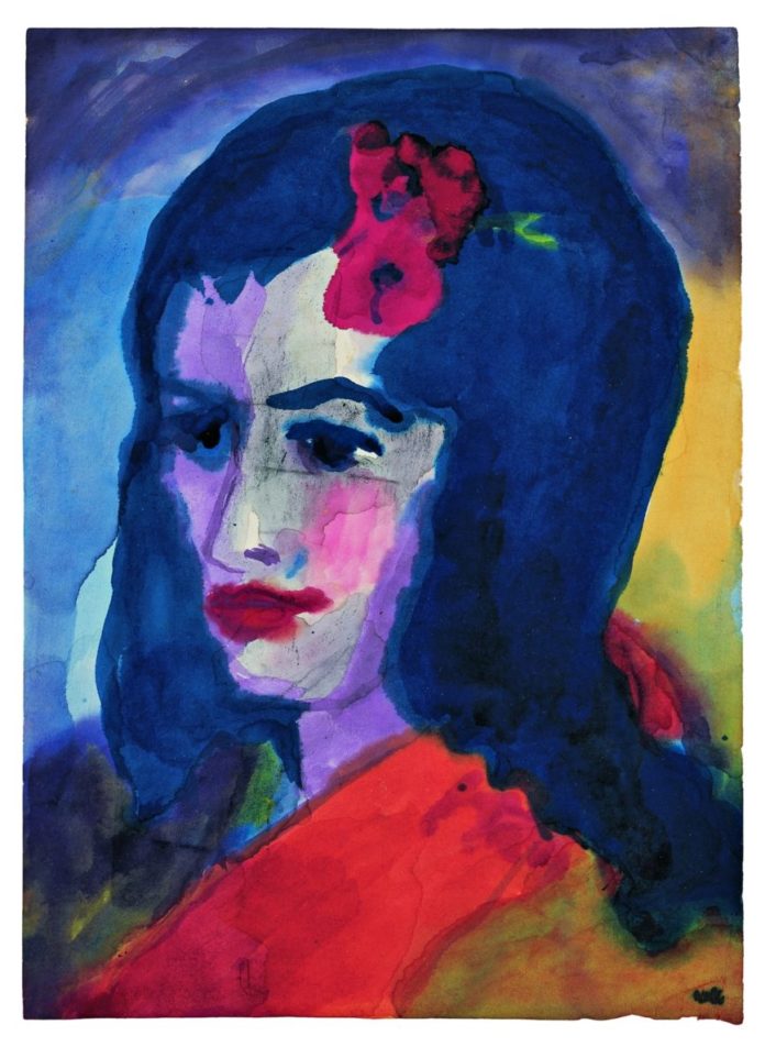 01_Emil_Nolde_FrauenbildnisJolantheNoldeum1950
